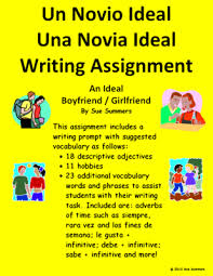 Writing Prompt In Spanish Ideal Boyfriend Or Girlfriend From Sue Summers On Teachersnotebook Com 1 Page Spanish Writing Writing Prompts Learn Spanish Online