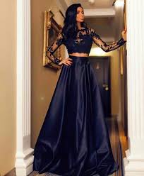 Black And Dark Blue Prom Dress From Beba Dark Blue Gown So Special Prom Dresses Long With Sleeves Black Lace Prom Dress Prom Dresses Lace