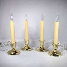 Unbranded 9 In Electric Christmas Candles With Brass Base Set Of 4 Cc200br4 The Home Depot