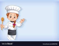 Background Template Design With Happy Chef Smiling Illustration Download A Free Preview Or High Quality Adobe Il Cartoon Chef Template Design Cartoon Clip Art