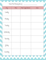 Meal Planning Template Simply Sweet Days