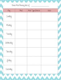 meal planning template simply sweet days