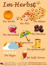 Herbst Deutsch Wortschatz Grammatik German Daf Vocabulario Aleman Deutsch Lernen Deutsch Wortschatz Deutsch