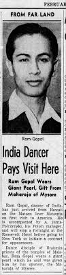 Ram Gopal, LA/Hollywood, 1938