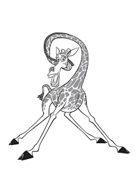 Desenhos para colorir e pintar; Desenho De Girafa De Madagascar Para Colorir Tudodesenhos