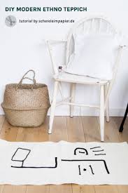 Teppich Selber Machen Ein Modern Ethno Diy Schereleimpapier Haus Deko Handmade Home Dekor