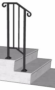 Iron X Handrail Picket 1 Railing Rail Fits 1 Or 2 Steps Ebay Wrought Iron Stair Railing Iron Stair Railing Wrought Iron Stairs