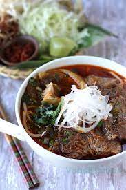Vietnamese Spicy Beef Noodle Soup Bun Bo Huế Beef And Noodles Asian Recipes Beef Noodle Soup