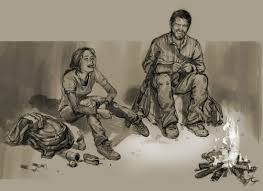 4k ultra hd the last of us wallpapers. Joel Ellie Campfire Concept Art The Last Of Us Art Gallery