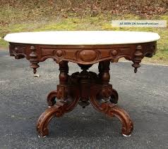 Carved eastlake coffee table is a beautiful example of victorian furniture. Oval Marble Top Coffee Table 1800 1899 Antique Table Marble Top Coffee Table Antique Furniture
