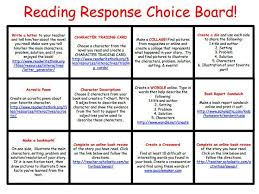 Love This Free Reading Response Choice Board Each Choice Has A Clickable Link To An Online R Choice Boards Reading Middle School Reading Reading Classroom