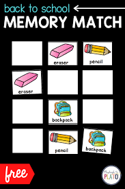Organizer tray measures 6 3/4 x 10 1/8. Free Back To School Memory Match Playdough To Plato