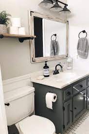 Farmhouse style is a popular design aesthetic due to its simplistic charm, warmth and earthy color palette and would look especially fantastic in a bathroom. Pin On Bathroom Remodel