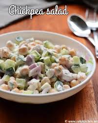 Chana Salad Recipe Chickpea Salad Raks Kitchen Recipe Vegetarian Salad Recipes Indian Food Recipes North Indian Recipes