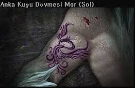 Anka Kusu Dovmesi Mor Sol Dovme Mor Kusu
