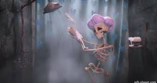 Showering Skeleton Scary Wallpaper Hotel Transylvania Halloween Wallpaper
