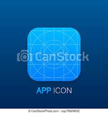 For some apps, customization is a feature that evokes a personal connection and enhances the user experience. Blank Icon Or Button Of The App For Web And Mobile Systems Template Application Sign With Guidelines Vector Stock Canstock