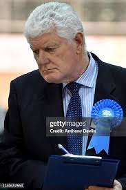Chairman of Welsh Conservatives Byron Davies looks-on as votes are... News  Photo