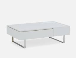 The skyline coffee table comes in very smart, white oak veneer and with square stainless steel legs, and base. Structube White Lacquered Lift Top Storage Coffee Table 120cm Evo Coffee Table With Storage Coffee Table Lift Coffee Table