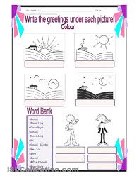 Spanish Worksheets For Kindergarten Spanish Greetings Worksheet English Lessons For Kids Kindergarten Worksheets Greetings