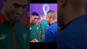 Kylian Mbappe & Achraf Hakimi handshake before the match #mbappe #hakimi  #worldcupqatar2022