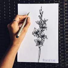 287 Likes 22 Comments Tiffany Ink With Me On Instagram Gladiolus Flower Study Flowerstudy Sketch Art Gladiolus Tattoo Ink Tattoo Rib Tattoo