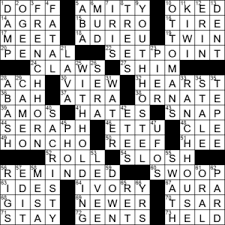 La Times Crossword 10 Jun 20 Wednesday Laxcrossword Com