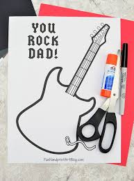 May 16, 2013 · 101 free father's day printables these father's day printables are fabulous and free…you can't go wrong with that! Dad You Rock Card For Father S Day Printable Guitar Template