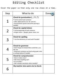 Editing Peer Review Checklists Writing Checklist Editing Writing Expository Writing