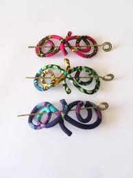 Butterfly Hair Clip African Slide Barrette Fork Green Purple Fuchsia African Jewelry African Accessories Accessories