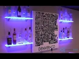 Lighted Back Bar Shelves Great For Home Bars Restaurants Bars Bar Shelves Glass Shelves Bars For Home