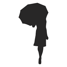 Girl Walking With Umbrella Gray Silhouette Ad Affiliate Sponsored Walking Silhouette Gray Girl Ladies Umbrella Silhouette Silhouette Clip Art