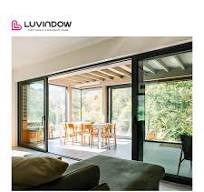 European Style Double Leaf Aluminium Ultra-Narrow Frame Sliding Door