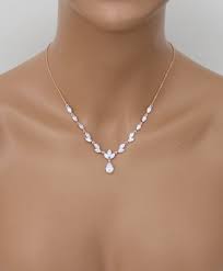 Rose Gold Necklace Set Bridal Jewelry Set Bridesmaid Jewelry Etsy Gold Necklace Set Bridal Jewelry Sets Simple Earrings