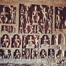 Kanheri caves in Mumbai, India. carved ...