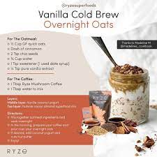 Ryze Superfoods On Instagram Is It Just Us Or Is Mushroom Coffee Overnight Oats A Match Made In Heaven If Yo Overnight Oats Mushroom Coffee Yummy Food