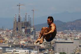 The rhythmic gymnastics event were held at the palau dels esports de barcelona from august 6 through 8th. See Incredible Pictures Of Tom Daley Diving In Front Of Beautiful Barcelona Backdrop Tom Daley Tom Daley Diving Summer Olympic Games