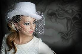 Elegant White Hat With A Veil Evening Hats By Anna Mikhaylova Via Behance Fancy Hats Evening Hat Wedding Top Hat