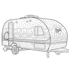 Printable Coloring Page Zentangle Camping Coloring Book Etsy Camping Coloring Pages Camping Quilt Coloring Books