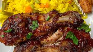 Take it when you think its. Bbq Baked Chicken Yellow Rice With Mixed Vegetables Sauteed Veggies Youtube