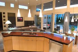 Red Dragon Granite Create A Beautiful Island In This Modern Home Built And Designed In Oregon By John Webb Cons Small Remodel Best Home Builders Home Builders