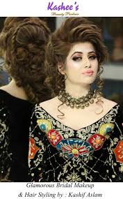 Kashee 's makeup and hairstyles. Glamorous Makeup N Hairstyling By Kashif Aslam At Kashee S Pakistani Wedding Hairstyles Pakistani Bridal Hairstyles Trendy Wedding Hairstyles