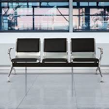 Peach Tree Office Metal Waiting Room Chair Leather Business Reception Bench Room Garden Salon Barber Bench For Bar Waiting Room Chairs Cool Chairs Room Seating