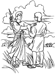 In case you don\'t find what you are looking for, use the top search bar to search again! David Spares Saul Coloring Page Buscar Con Google David And Jonathan Sunday School Coloring Pages Bible Coloring Pages