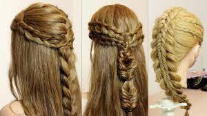 Braids work best with long hair and are not only beautiful but also convenient and compliment on the feminine appeal. 3 Easy Hairstyles For Long Hair Tutorial Quick Braids Youtube