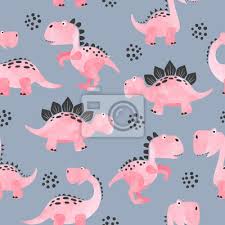 Maybe you would like to learn more about one of these? Seamless Cartoon Dinosaurs Pattern Vector Cute Dino Background Posters For The Wall Posters Illustration Childish Dragon Myloview Com