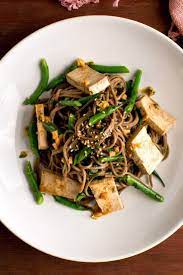 Skillet Soba Baked Tofu And Green Bean Salad With Spicy Dressing Recipe Nyt Cooking Baked Tofu Tofu Recipes