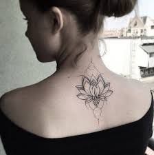 Lotus Flower On Upper Back For Women Tattoosonneckforwomen Back Of Neck Tattoo Neck Tattoos Women Neck Tattoo