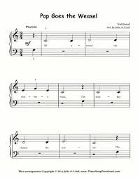 Whether you need something that's printable or free, or super hard (or easy!), i will try to point you in the right direction. Pop Goes The Weasel Free Easy Piano Music With Words