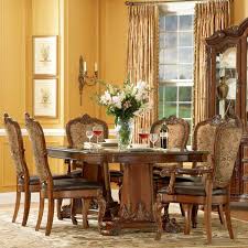Additionally, the table tops of our dining room pedestal tables come with a minimum standard thickness of 1, ensuring you get the strength and durability worthy of american heirloom furniture. A R T Furniture Inc Old World 7 Piece Double Pedestal Dining Table Set Home Collections Furniture Dining 7 Or More Piece Sets